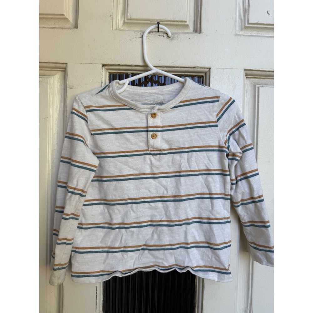 Little Co by Lauren Conrad Kids Long Sleeve Striped Henley Shirt Size 2T
